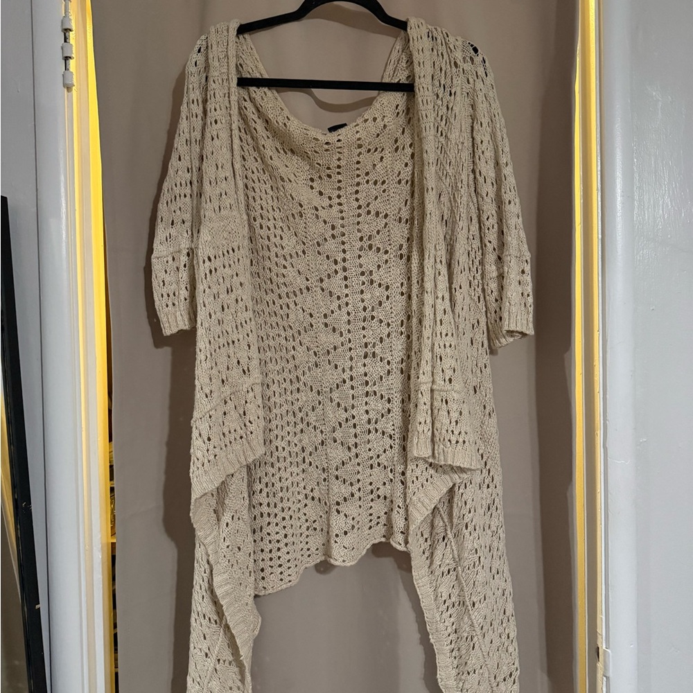 Calvin Klein Beige waterfall cardigan